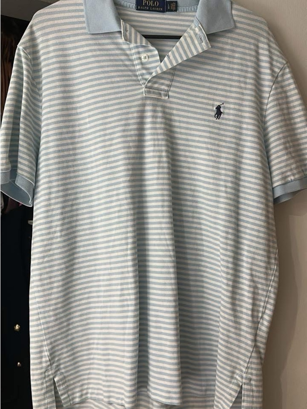 Polo by Ralph Lauren Light Blue & White Striped Polo